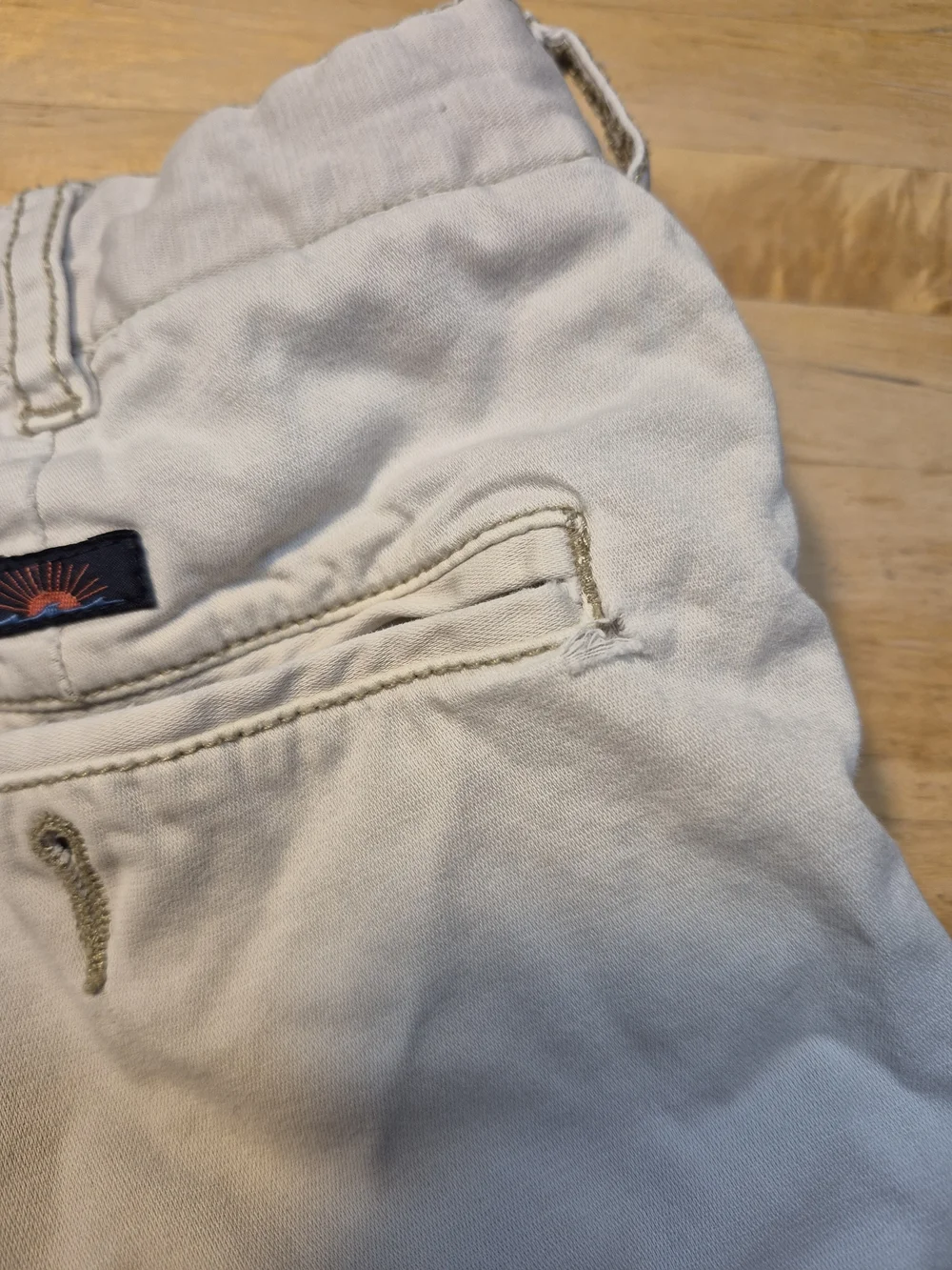 Faherty Light Tan Cotton Flat-Front Shorts 4992